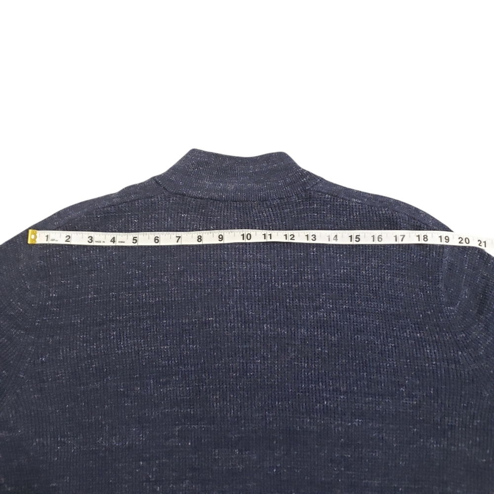 Michael Kors Mens Full Zip Wool Blend Sweater Blue Sz Large - Picture 10 of 14